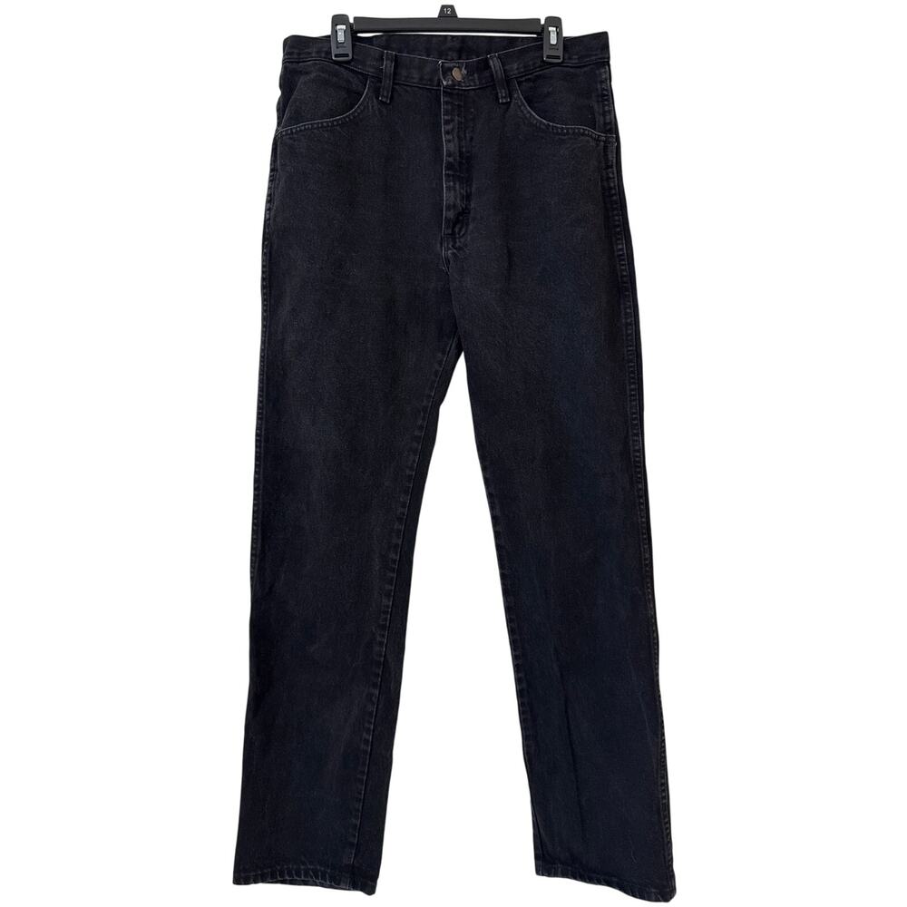 Rustler Made by Wrangler 34x34 Black Jeans 876 19CB Similar to Cowboy Cut